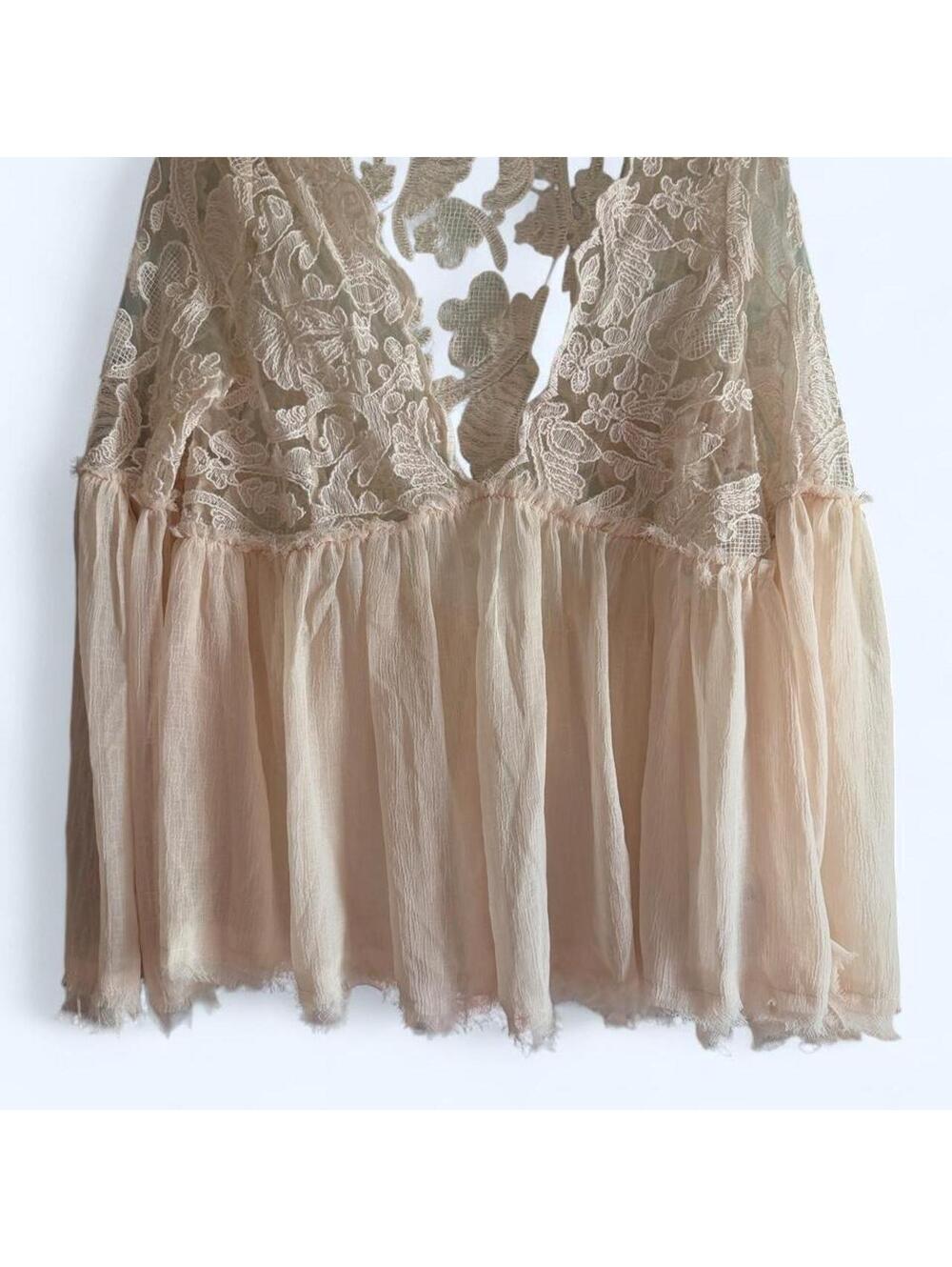 Altar D State Women's Cream and Pink Blous